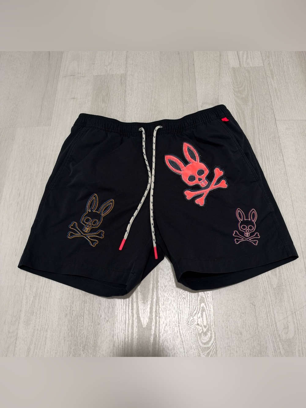 Psycho Bunny Black Swim Trunks / Board Shorts